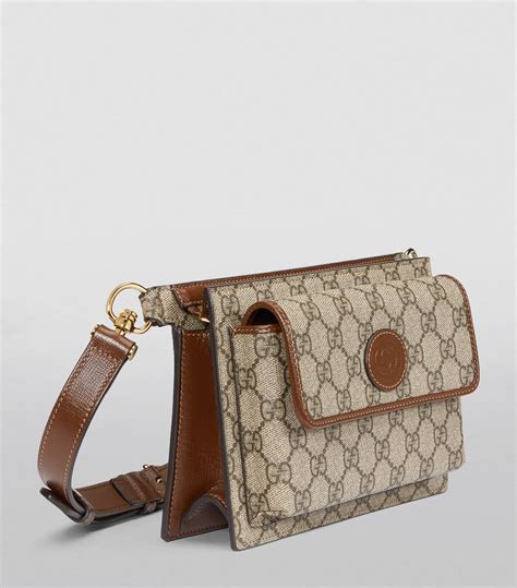 gucci interlocking g belt bag|Gucci interlocked embossed belt.